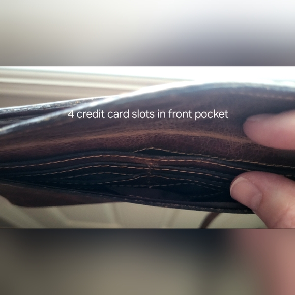 Patricia Nash Vintage Brown Leather Wristlet Wallet - Picture 12 of 13